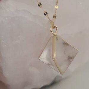 Gold and Silver Modern Necklace with Beaded Chain